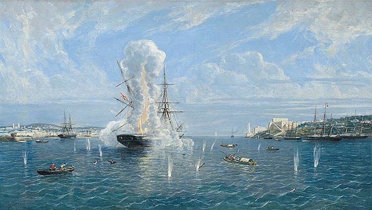 batalla naval en el puerto de la habana