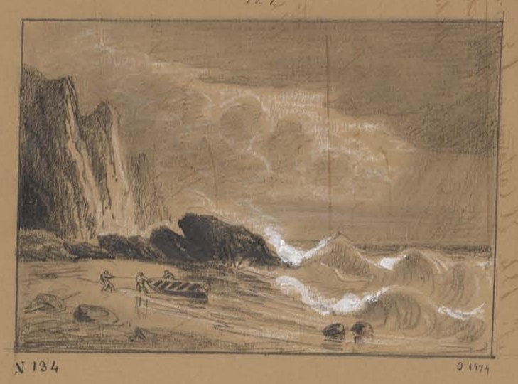 la marea baja en la costa de asturias