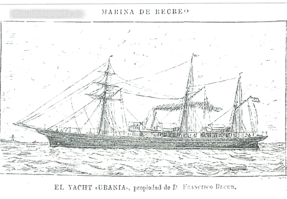 marina de recreo. e l yÁcht urania, propiedad de .francisco ricur