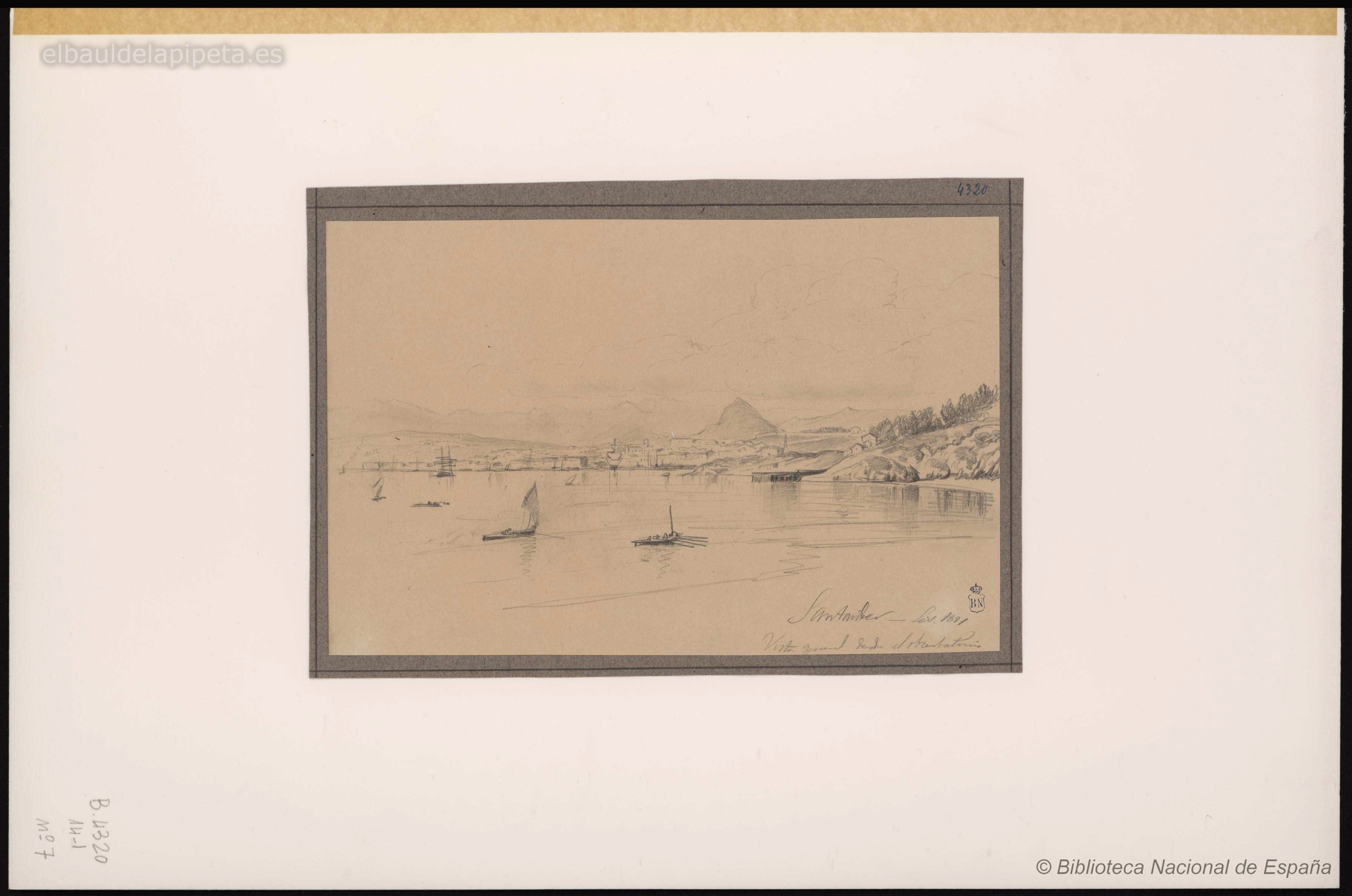 santander. sep 1881.vista general del obervatorio