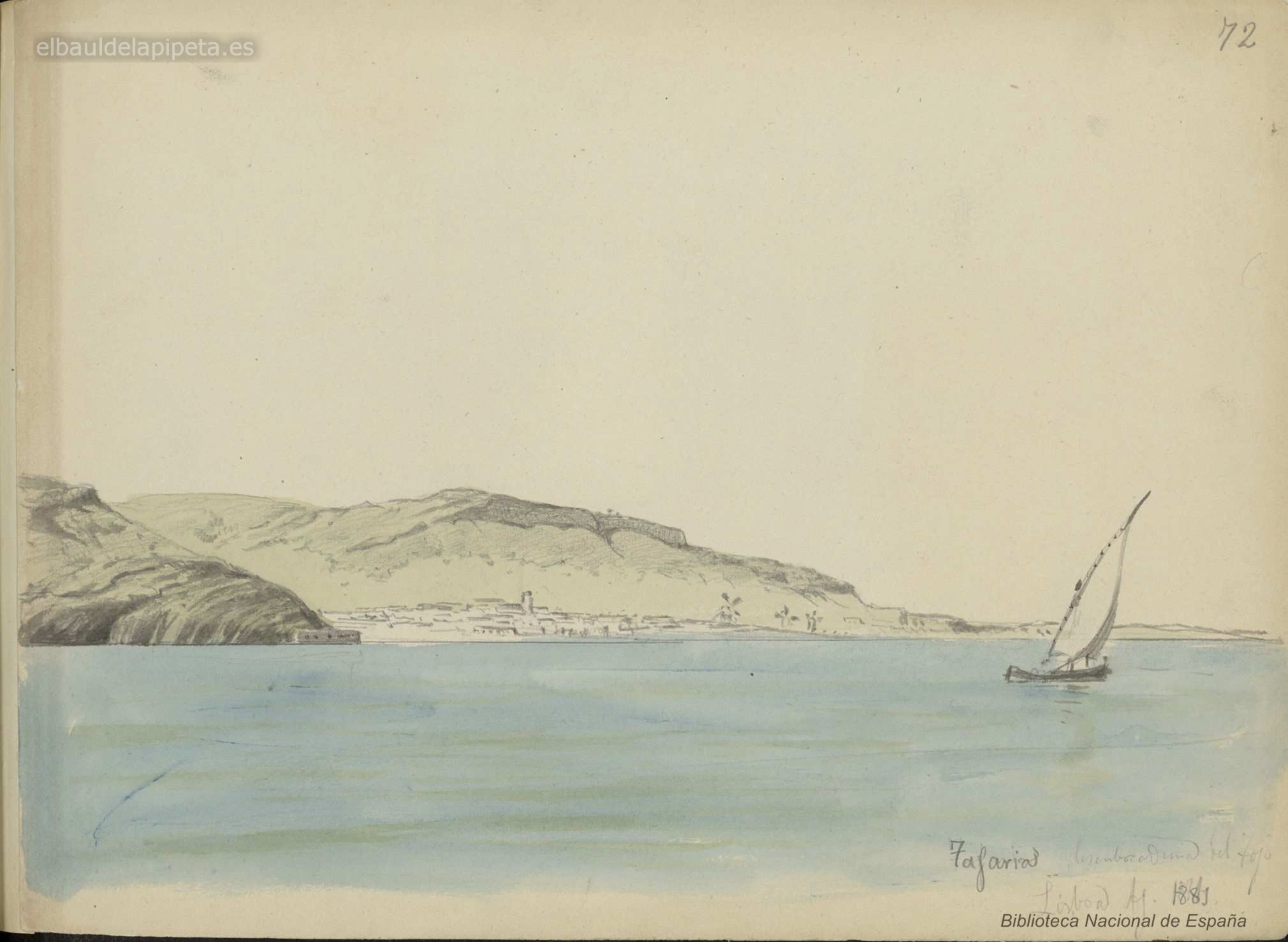 tafarias desembocadura del tajo lisboa agosto 1881