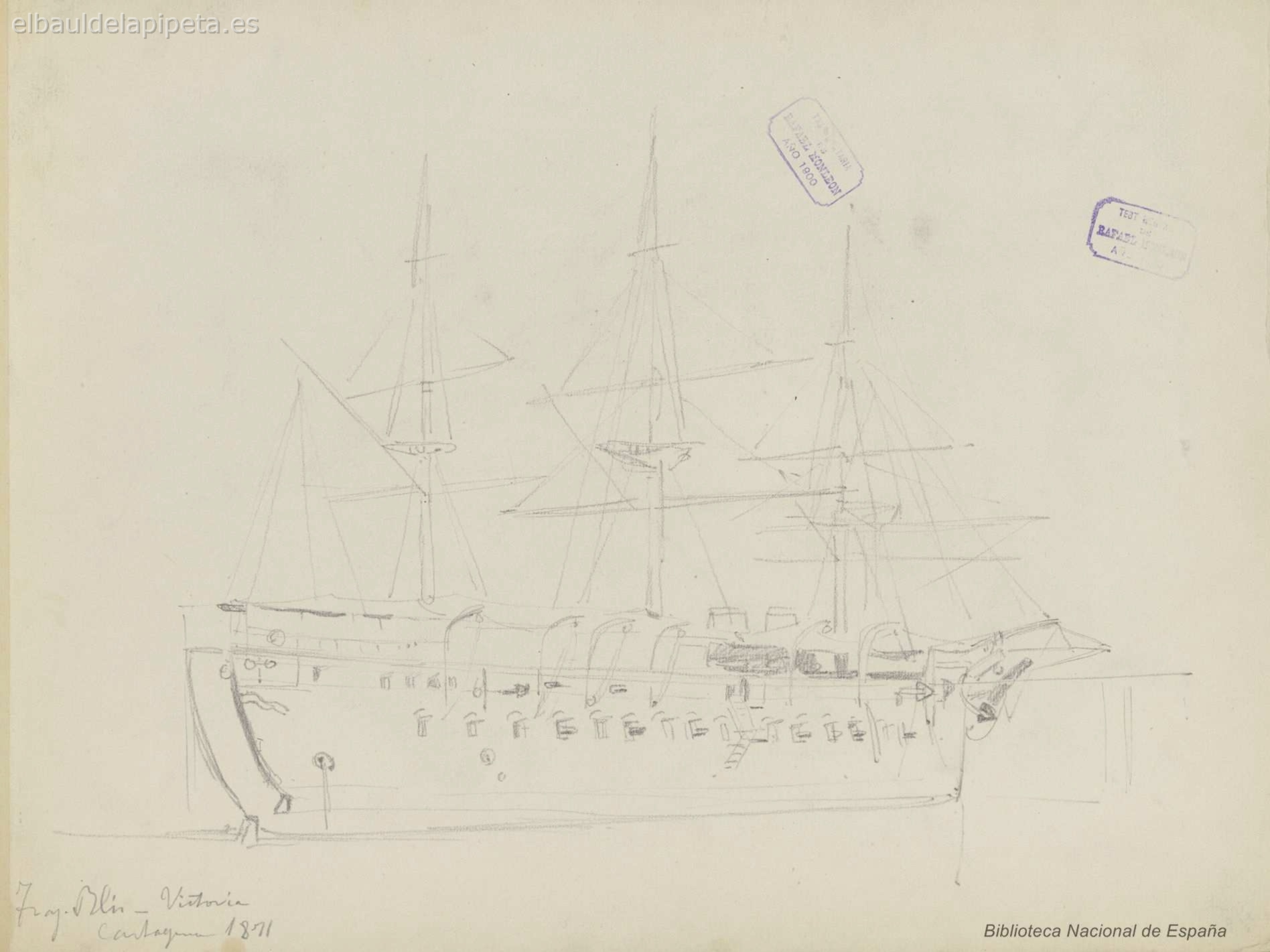 fragata blindada victoria cartagena 1871 (e)