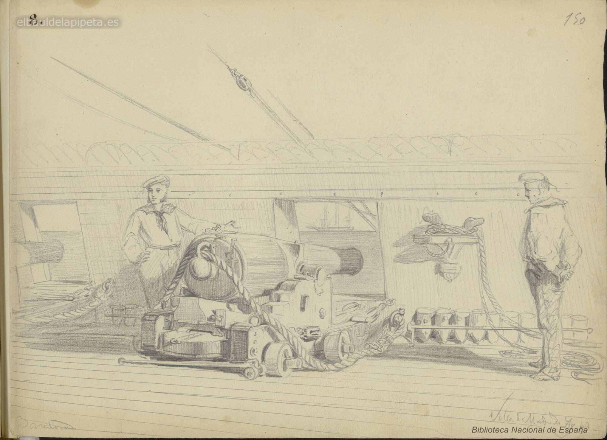 caÑon de la fragata villa madrid agosto 1869