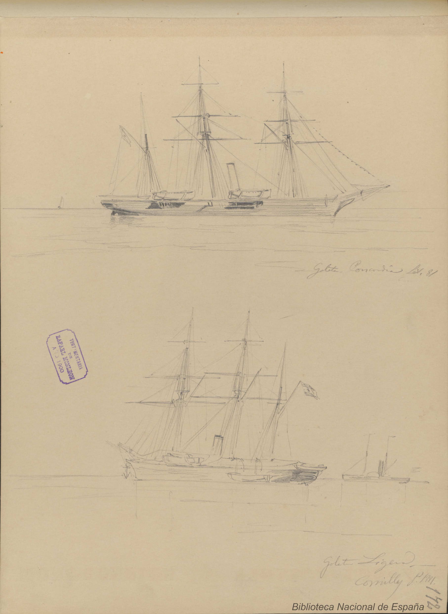 goletas concordia y ligera en comillas sep 1881