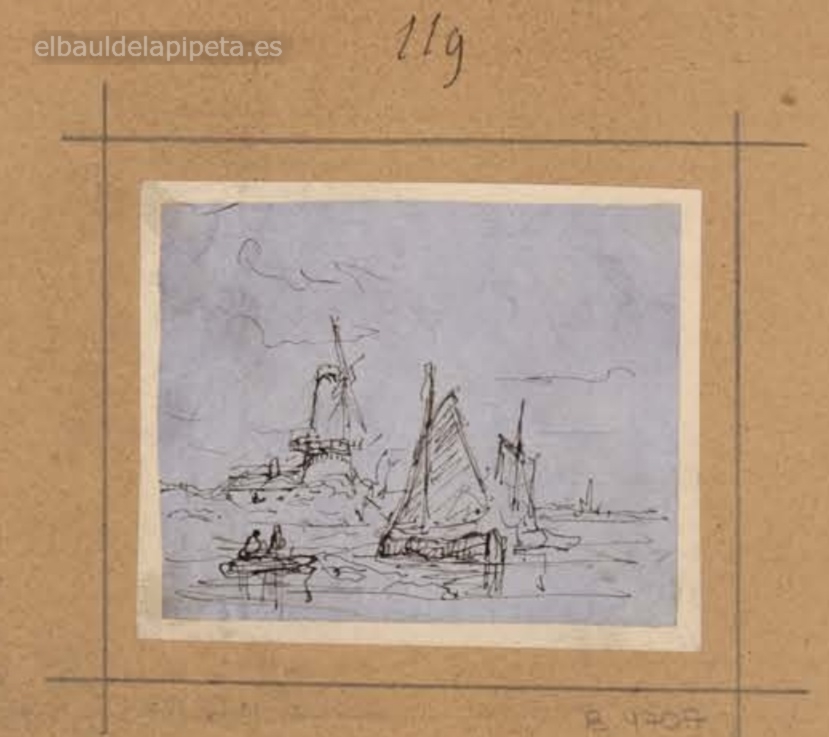 molino y barcos