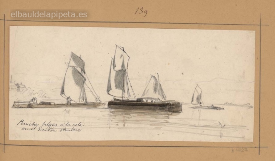peniches belgas a la vela en el escala . amberes