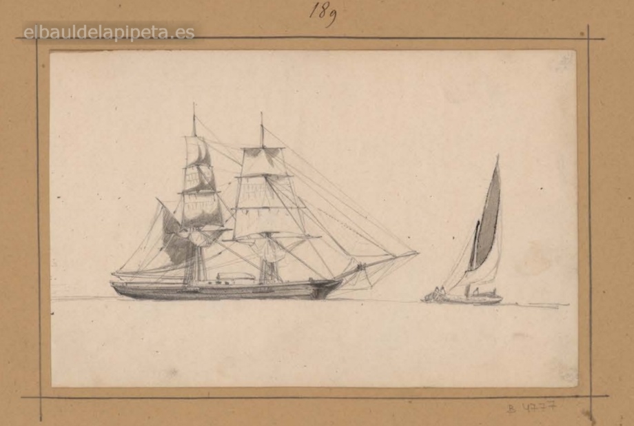bergatin y barco de pesca