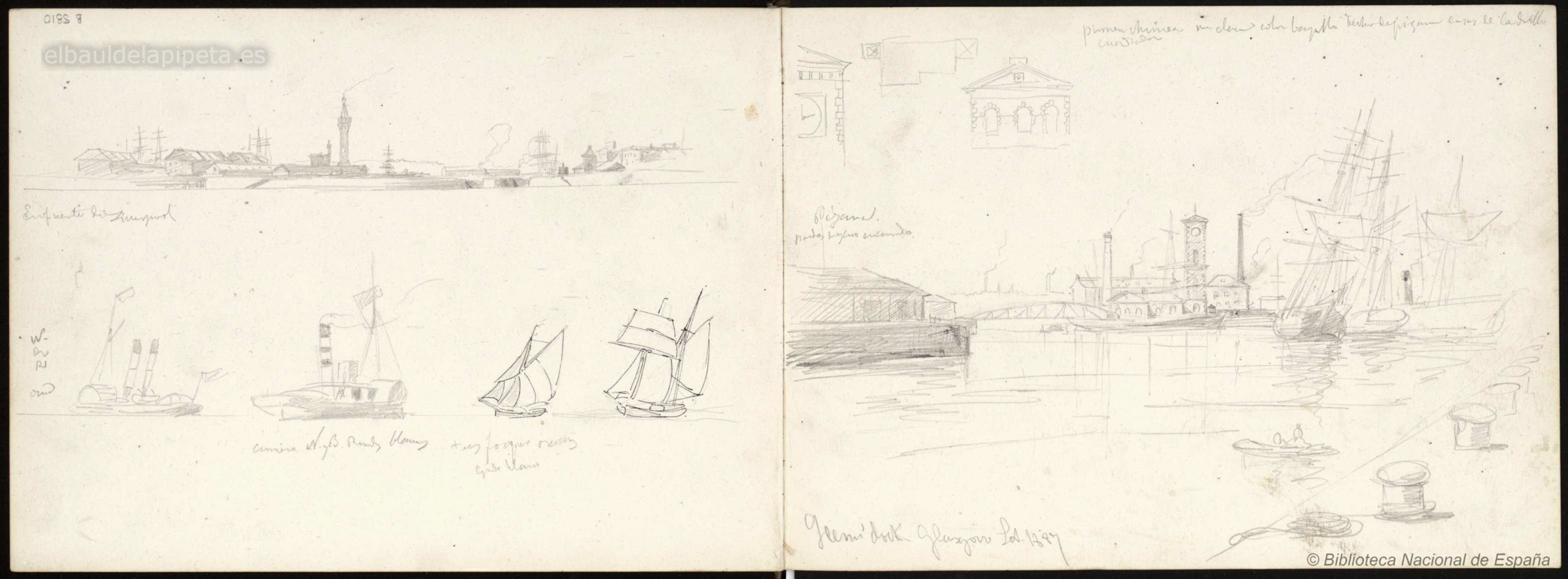 fuerte de liverpool y glasgow glenn dock a. 1887