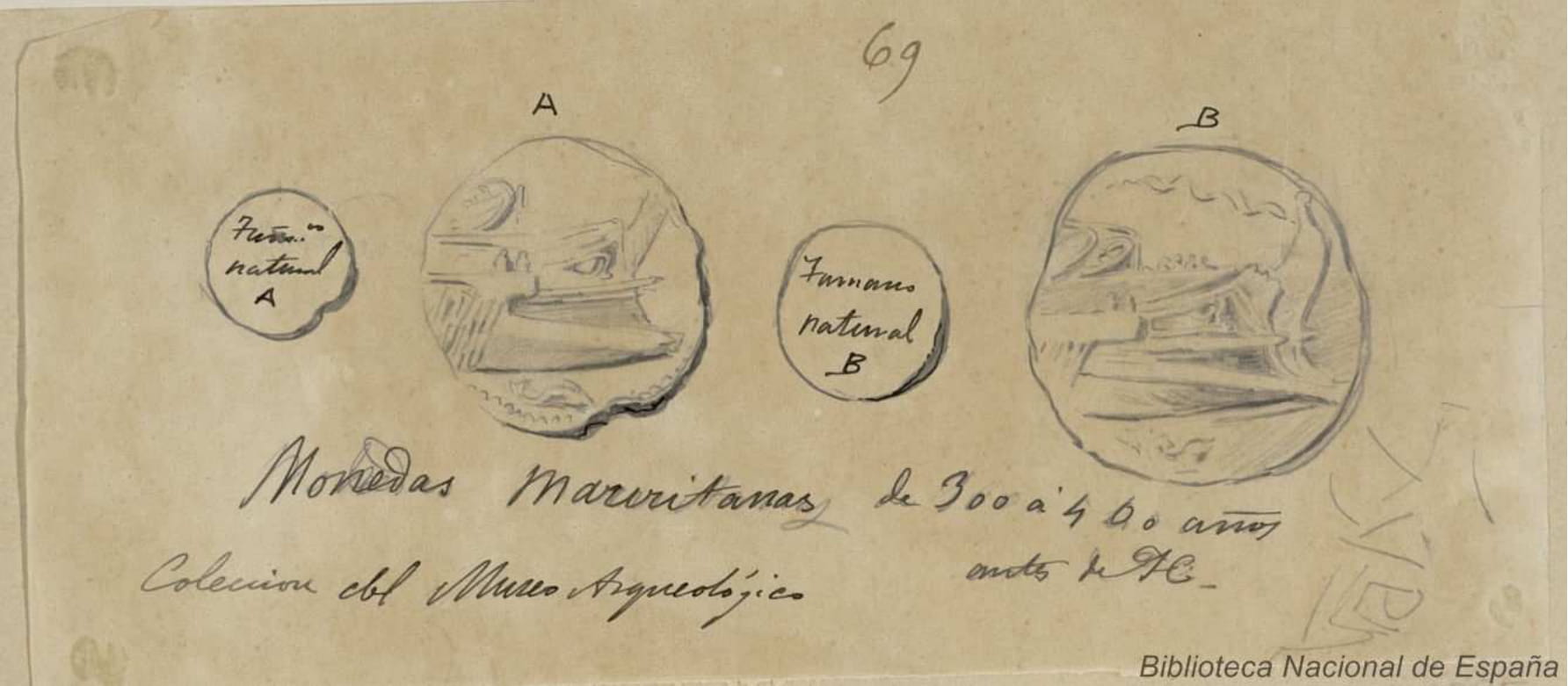 monedas mauritanas del 300 al 400 a.c.