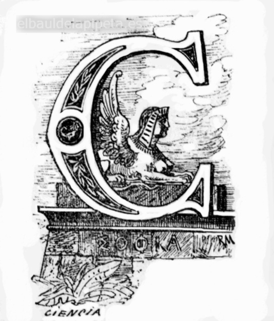 letra capital «c» ciencia