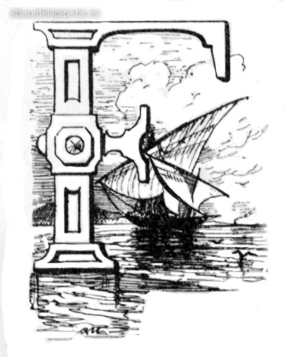 letra capital «f» bagala
