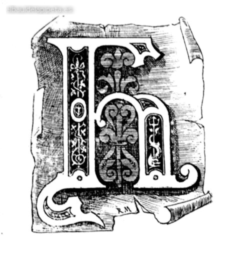 letra capital «h» adorno