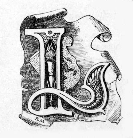 letra capital «l»luz