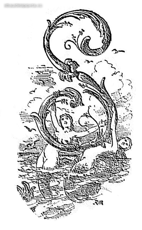 letra capital «s» sirenas