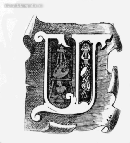letra capital «u» metopa
