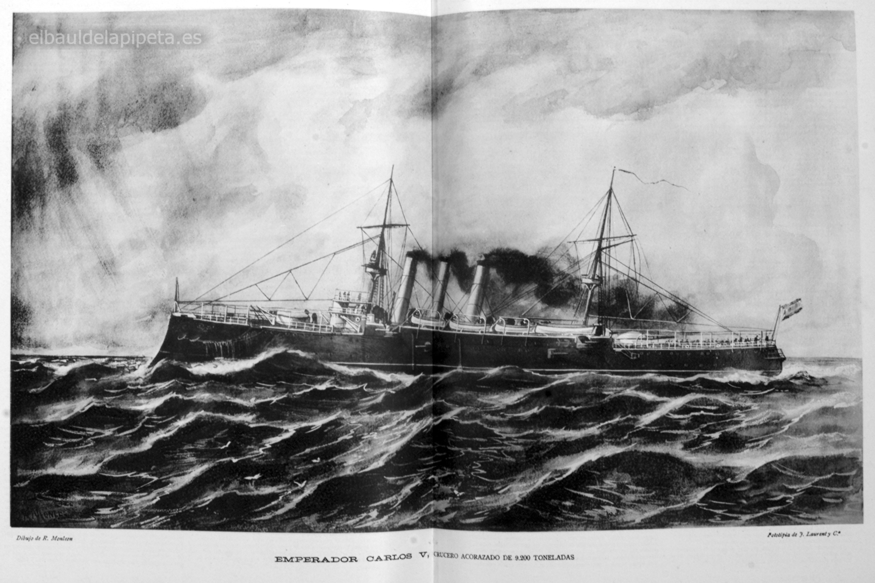 emperador carlos v crucero acorazado de 9200 toneladas