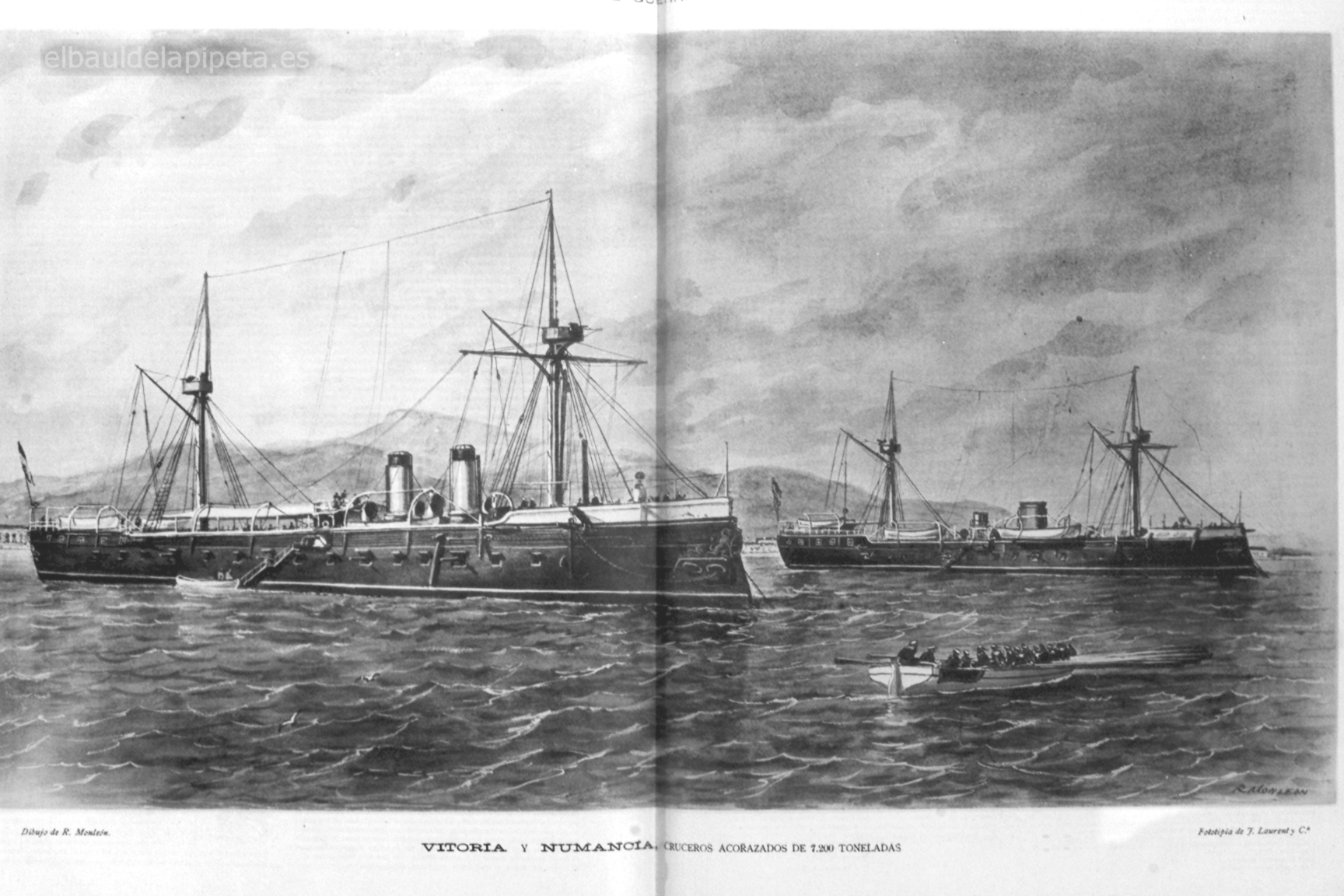 victoria y numancia cruceros acorazados de 7200 toneladas