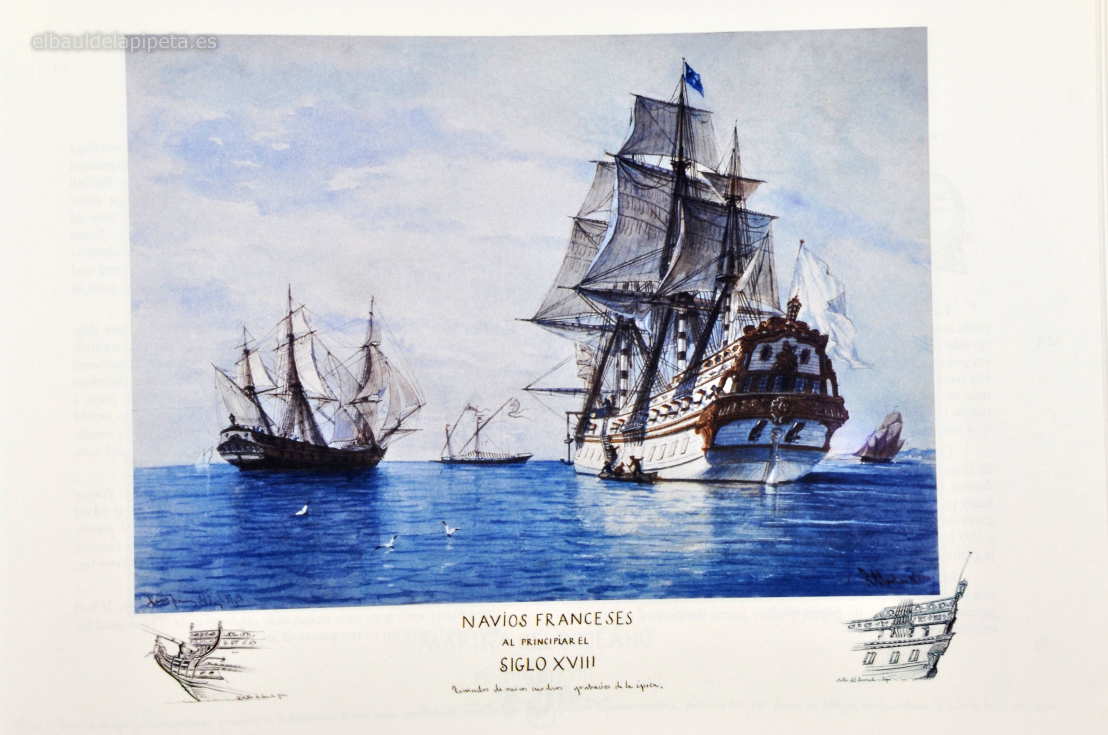 navios franceses al principiar el siglo xviii
