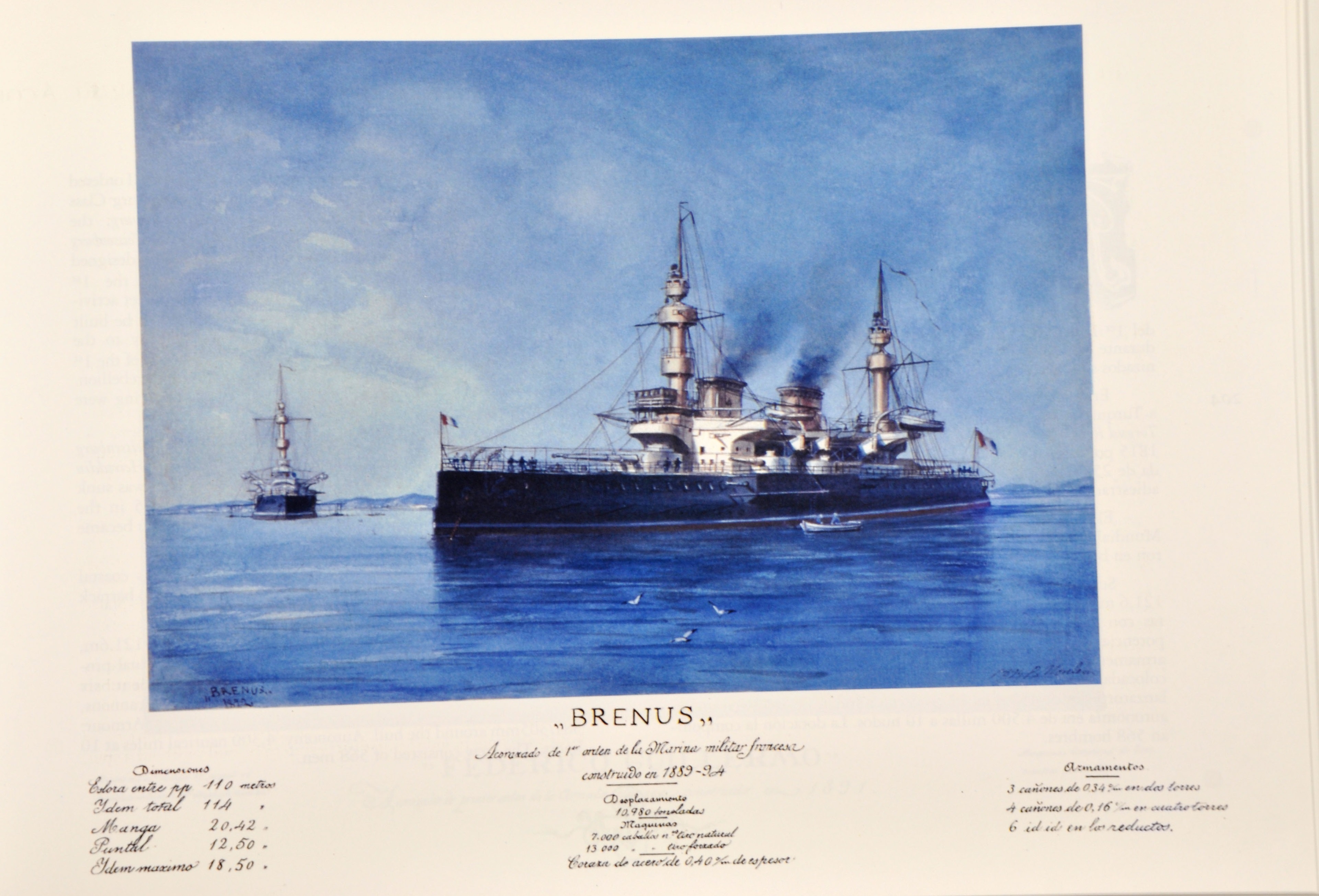 brenus acorazado de primer orden de la marina militar francesa