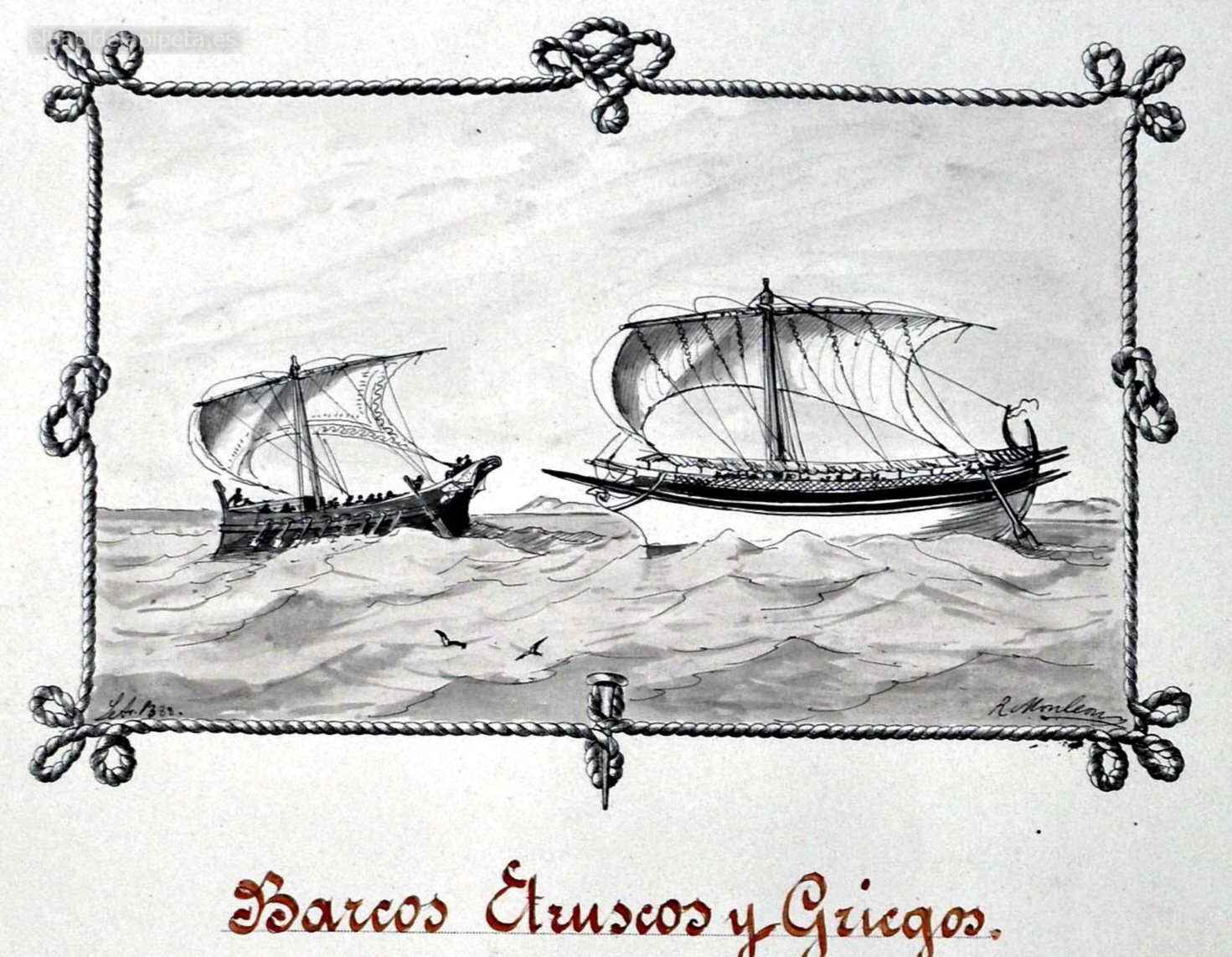 barcos estruscos y griegos