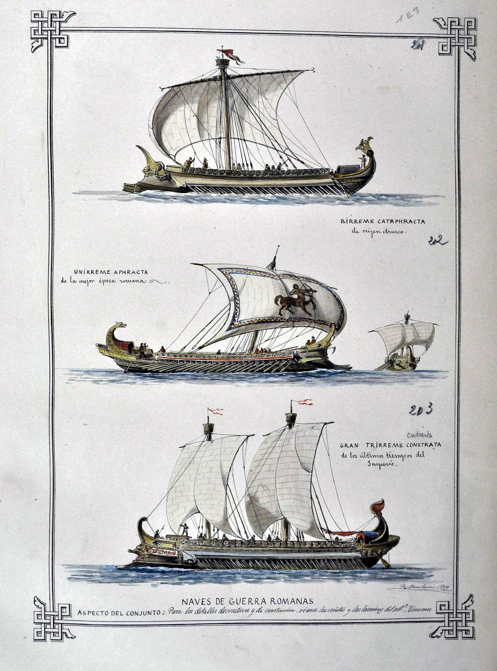 naves de guerra romanas