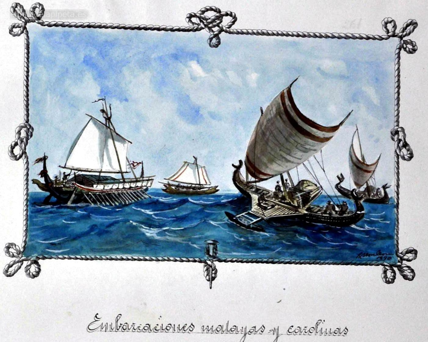 embarcaciones malayas y carolinas
