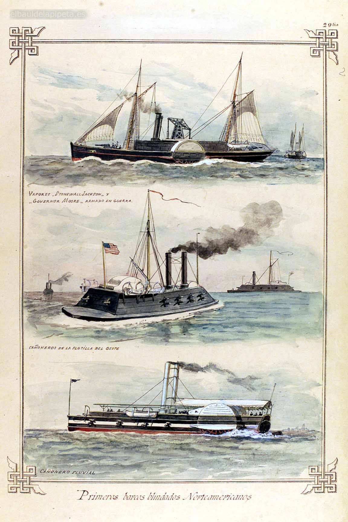 primeros barcos blidados norteamericanos